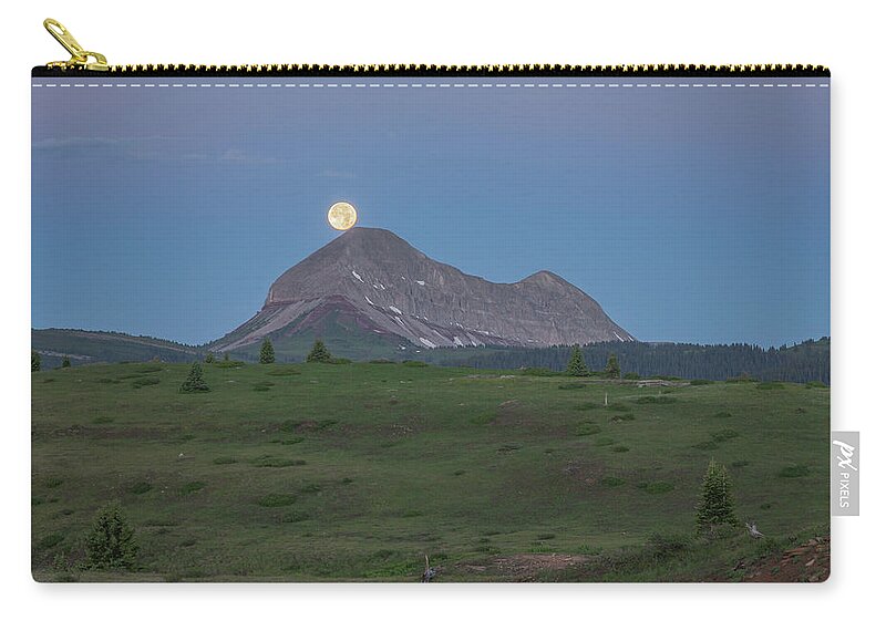 Engineer Full Moon Zip Pouch featuring the photograph Engineer Full Moon by Jen Manganello