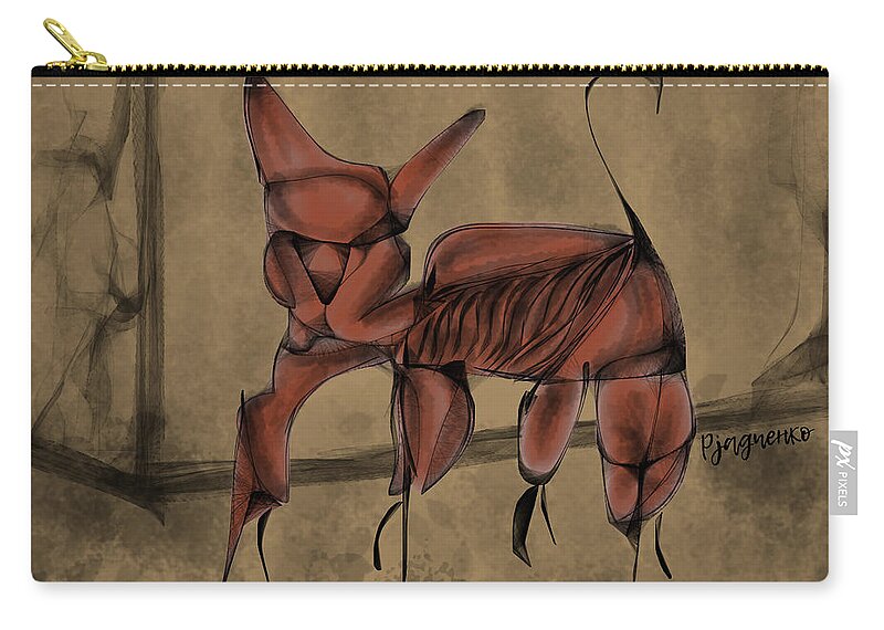 Cat Carry-all Pouch featuring the digital art Searching for justice by Ljev Rjadcenko