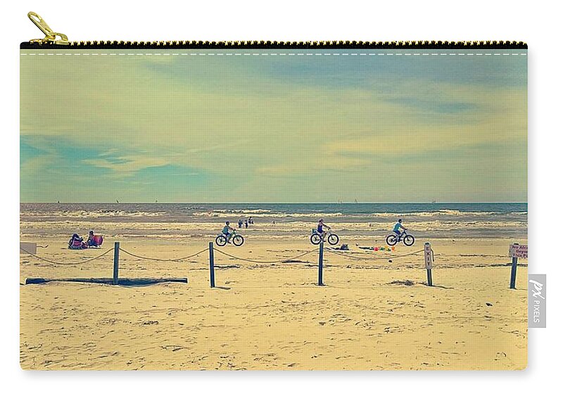 Beach Zip Pouch featuring the photograph Enjoy The Beach by Claudia Zahnd-Prezioso