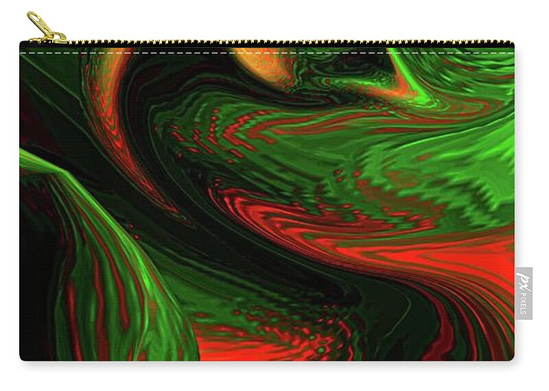 Orange Carry-all Pouch featuring the digital art Entangled Lives by Glenn Hernandez