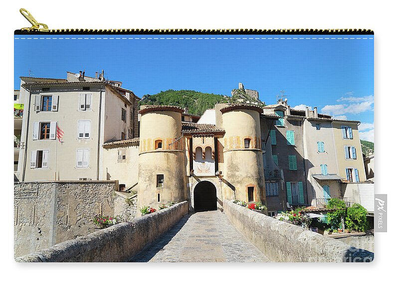 Provence Zip Pouch featuring the photograph entrance gate of Entrevaux by Anastasy Yarmolovich