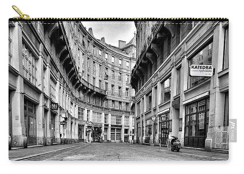 Budapest Zip Pouch featuring the photograph Empty Streets - Budapest 2020 by Tito Slack