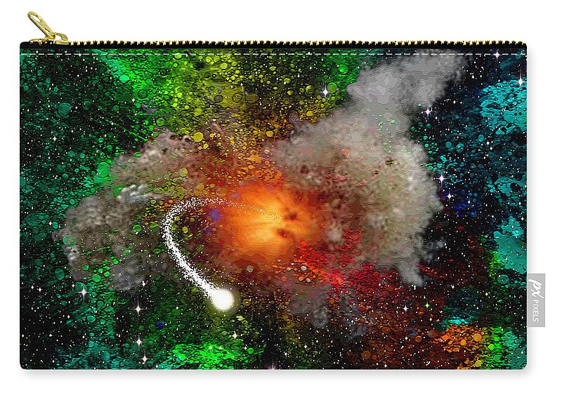 Abstract Zip Pouch featuring the digital art Escape by Don White Artdreamer