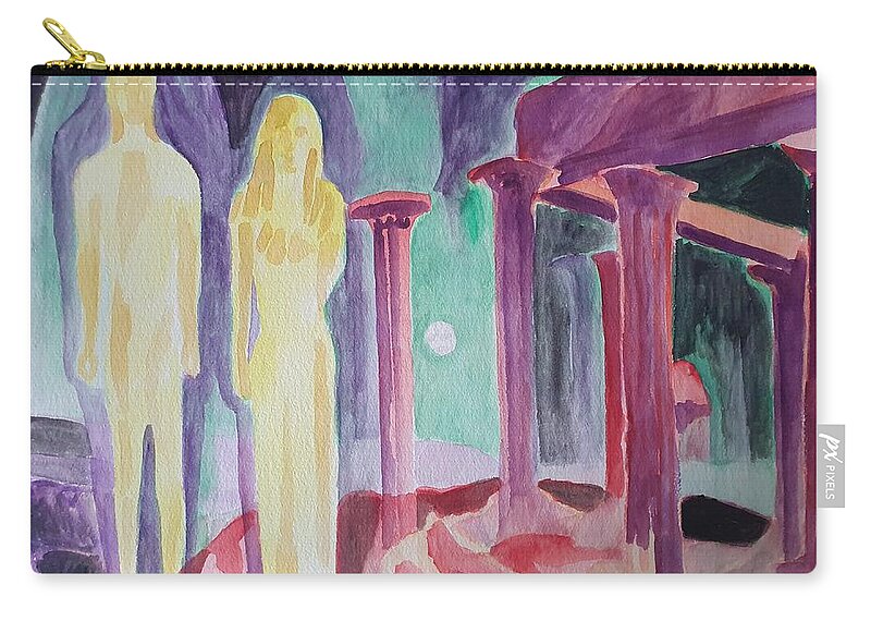 Sculpture Zip Pouch featuring the painting Eternal Union by Enrico Garff