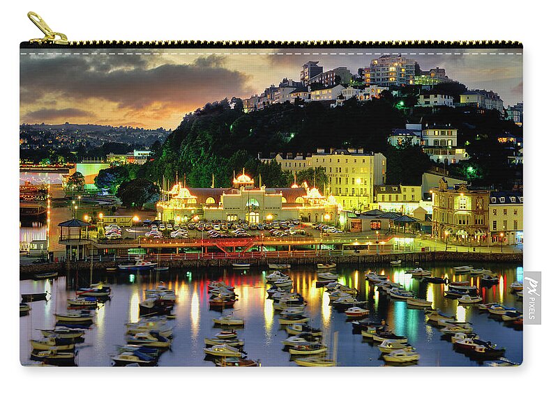 Nag895249x Zip Pouch featuring the photograph An Evening in Torquay by Edmund Nagele FRPS