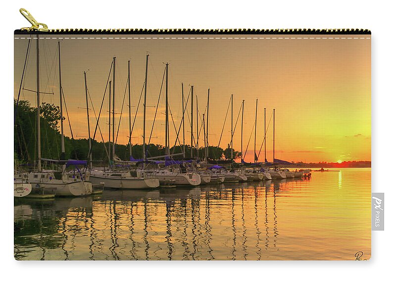Fine Art Carry-all Pouch featuring the photograph Evening Calm at Redbud Bay by Robert Harris