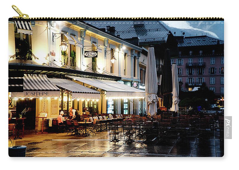 Chamonix Carry-all Pouch featuring the photograph Evening in Town by Rich S