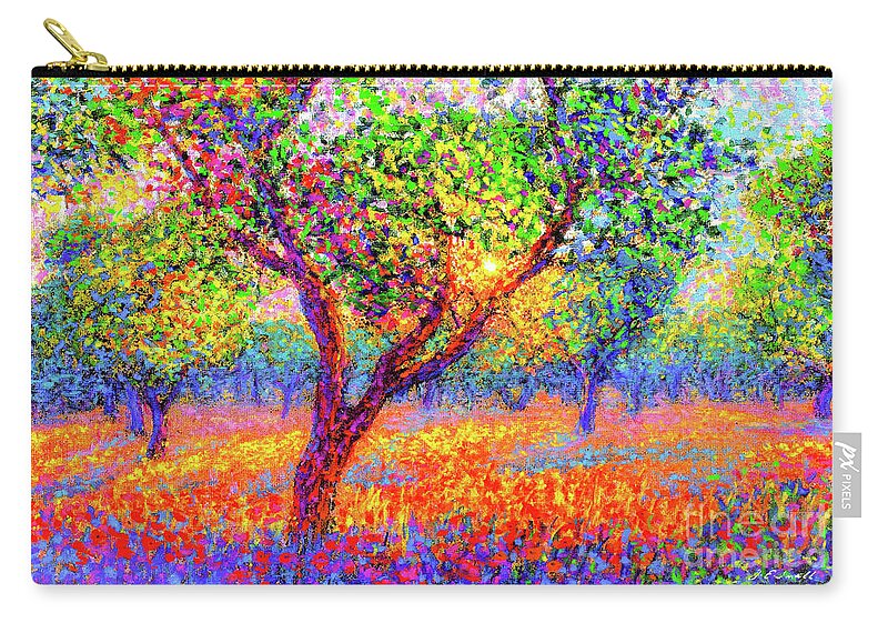 Floral Carry-all Pouch featuring the painting Evening Poppies by Jane Small