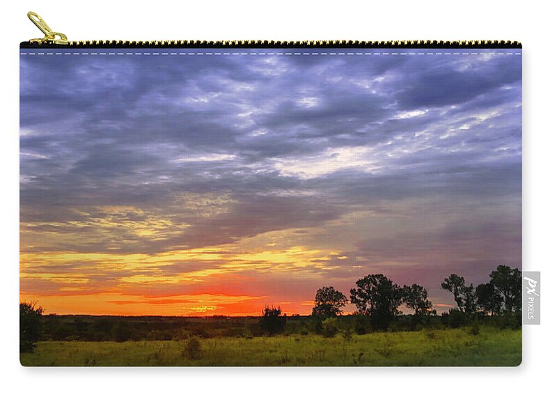 Kansas Zip Pouch featuring the photograph Evening Serenity in Late August by Rod Seel