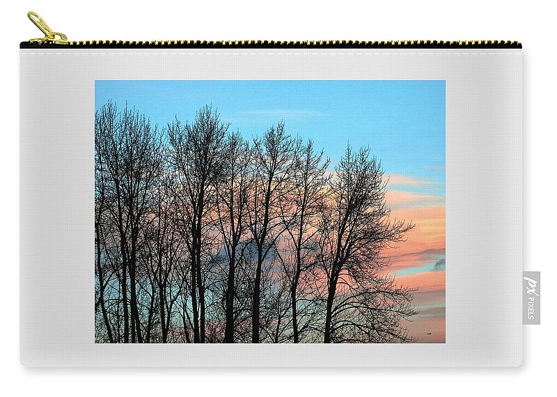 Sundown Zip Pouch featuring the photograph Eventide by Will Borden