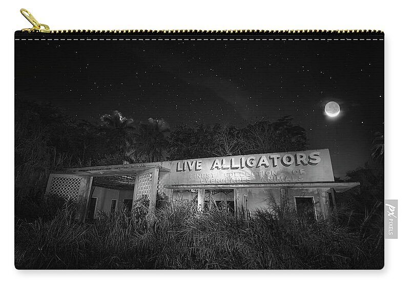 Everglades Gatorland Zip Pouch featuring the photograph Everglades Gatorland Ruins by Mark Andrew Thomas