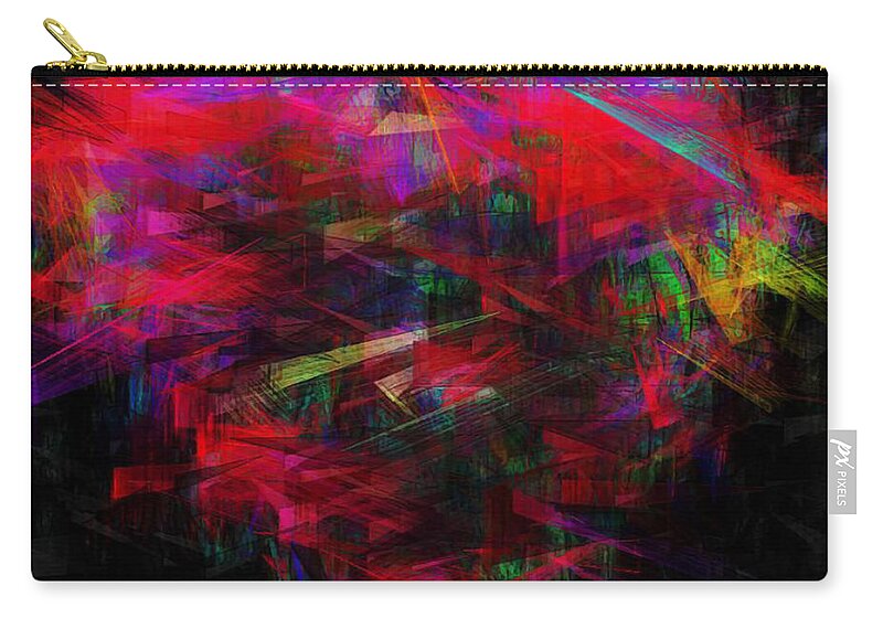 Abstract Zip Pouch featuring the mixed media Every Time I See You by Rafael Salazar