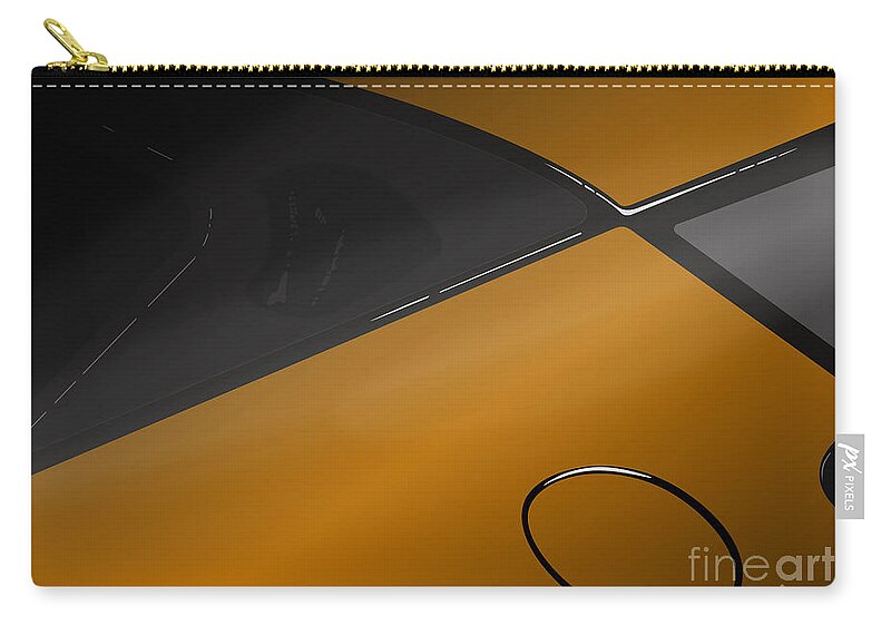 Sports Car Carry-all Pouch featuring the digital art Evora X Design Great British Sports Cars - Burnt Orange by Moospeed Art