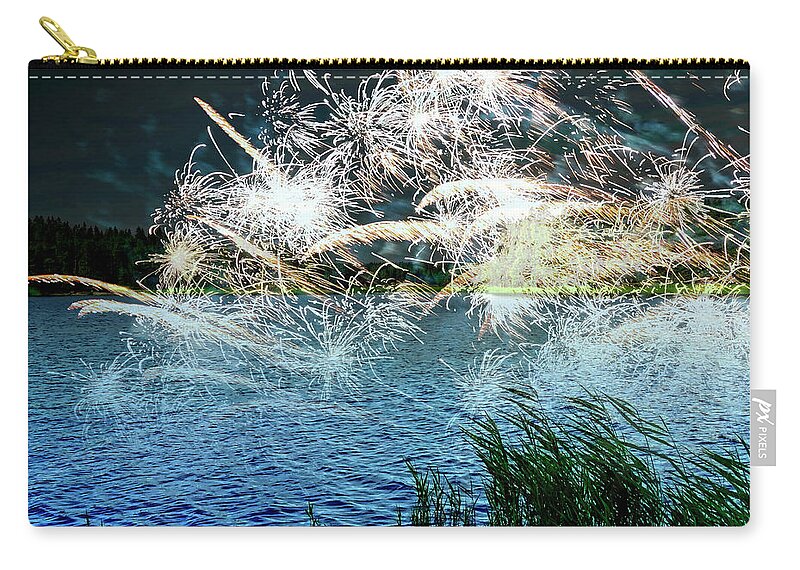 Fireworks Zip Pouch featuring the photograph Exciting Fireworks Evening In The Archipelago by Johanna Hurmerinta