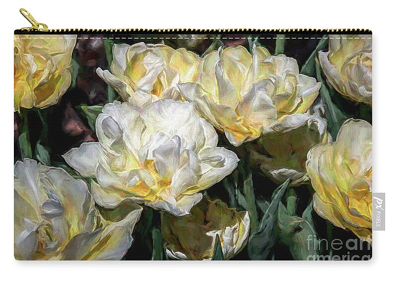 Exotic Zip Pouch featuring the photograph Exotic Emperor Two Tone Tulips by Diana Mary Sharpton