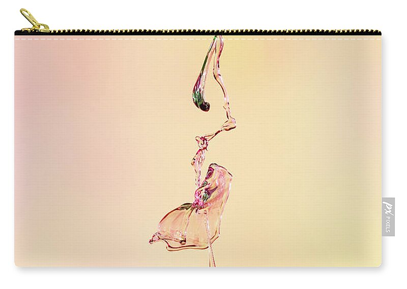 Abstract Zip Pouch featuring the photograph Exotic Flamingo by Sue Leonard