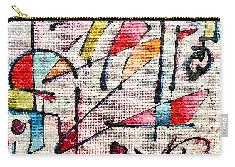 Abstract Zip Pouch featuring the painting Expression # 15 by Jason Williamson