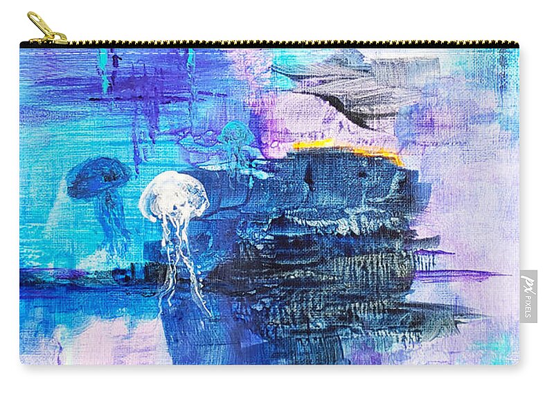 Abstract Carry-all Pouch featuring the painting Extraordinary by Christine Bolden