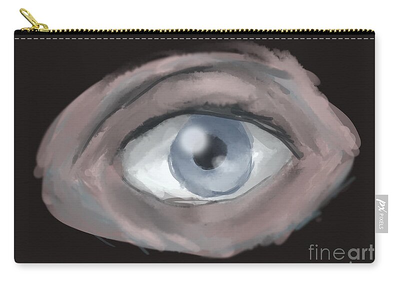 Eye Zip Pouch featuring the digital art Eye by Jayson Halberstadt
