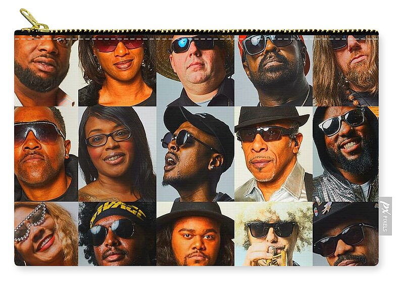  Zip Pouch featuring the photograph Faces Of The Funk by Tony Camm