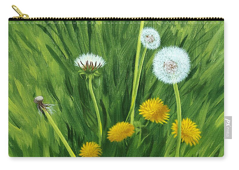 Spring Zip Pouch featuring the painting Facets by Adrienne Dye