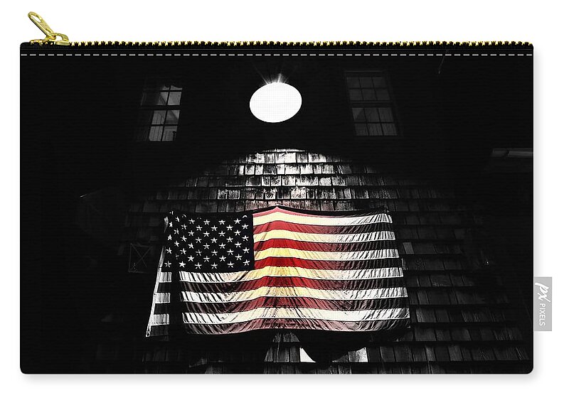 Flag Zip Pouch featuring the photograph Fading by Tim Kuret