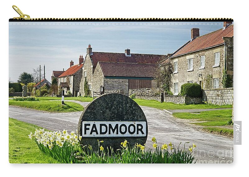 Fadmoor Village Zip Pouch featuring the photograph Fadmoor Village, Yorkshire by Martyn Arnold