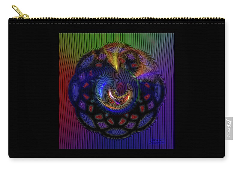 Abstract Zip Pouch featuring the digital art Failed Light Containment by Diane Parnell