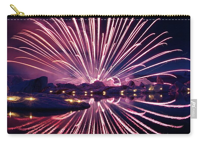 Fireworks Zip Pouch featuring the photograph Failure to launch by Christopher Mathews