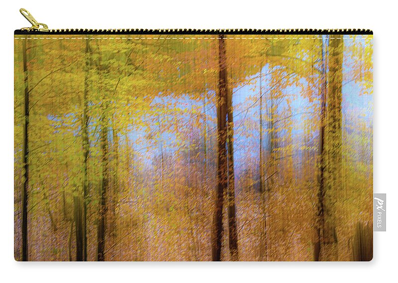 Park Zip Pouch featuring the photograph Fairytale Woods Yellows by Joann Long