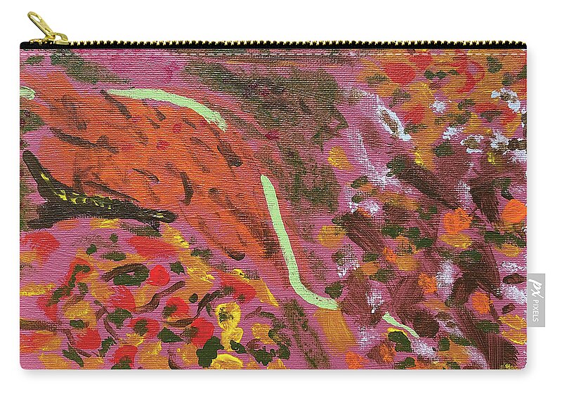 Fall Zip Pouch featuring the painting Fall 2 by David Feder