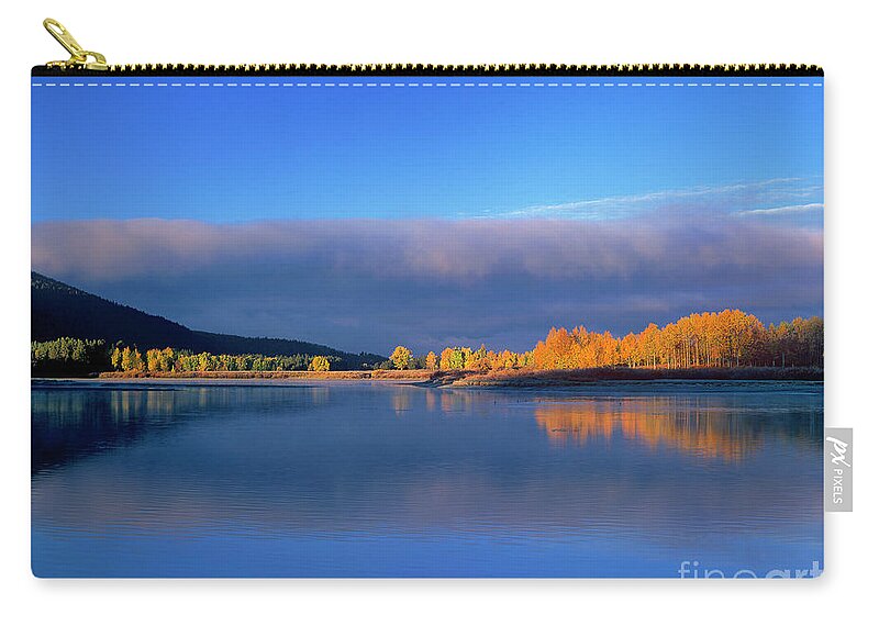 Dave Welling Carry-all Pouch featuring the photograph Fall Clouds Oxbow Bend Grand Tetons National Park by Dave Welling