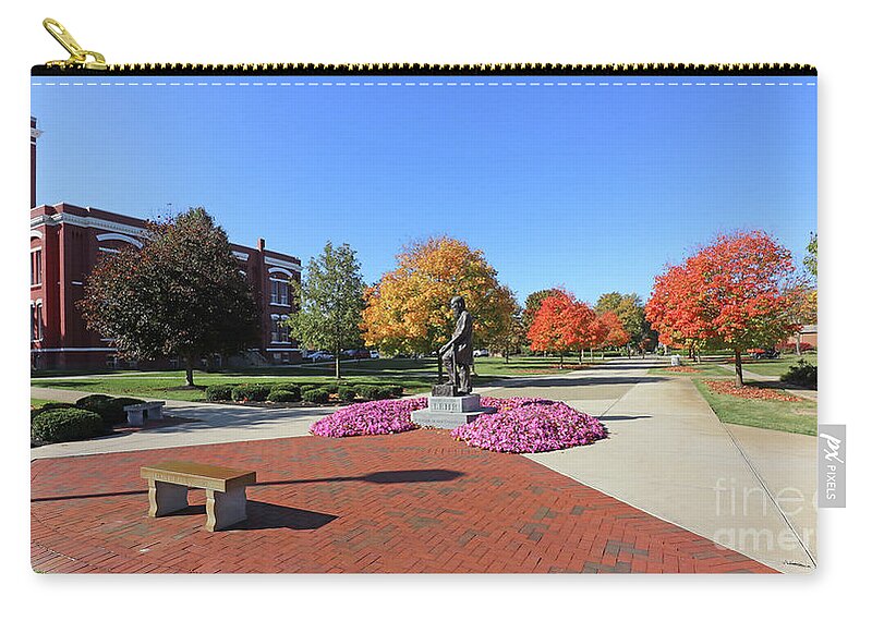 Fall Color Zip Pouch featuring the photograph Fall Color Ohio Northern University 4800 by Jack Schultz