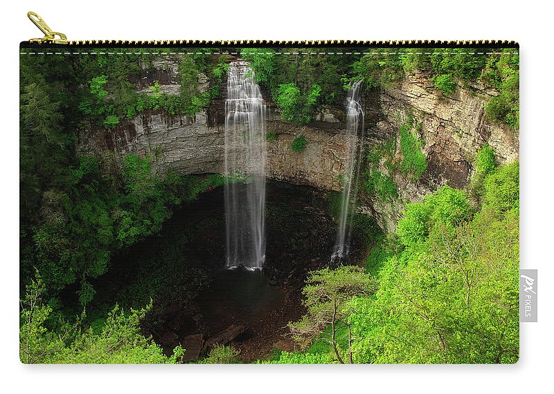 Tennessee Zip Pouch featuring the photograph Fall Creek Falls Overlook by Andy Crawford