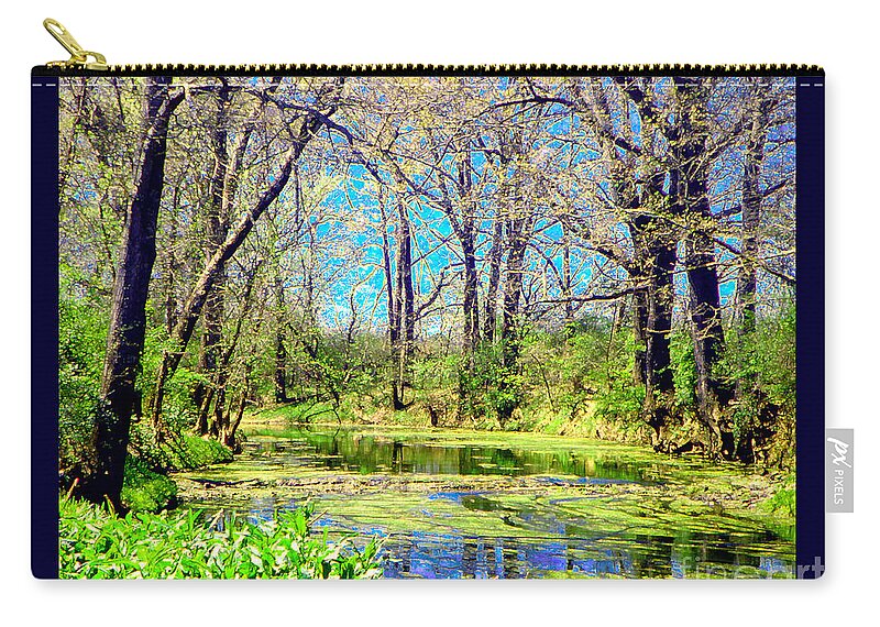  Zip Pouch featuring the photograph Fall Creek by Shirley Moravec