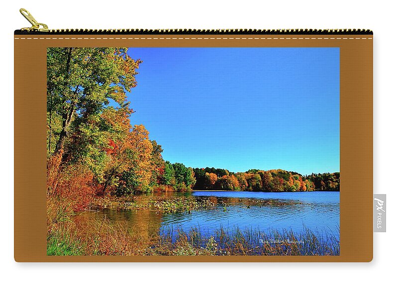 Fall Zip Pouch featuring the photograph Fall Fireworks by Mary Walchuck