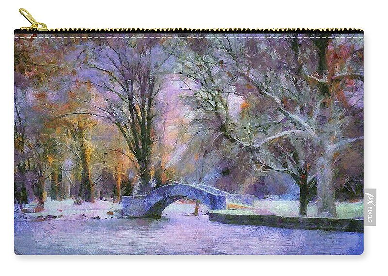 Change Of Season Carry-all Pouch featuring the photograph Fall Giving Way to Winter by Jack Wilson