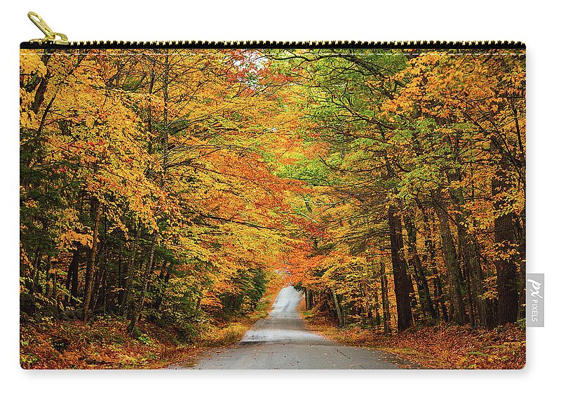New Hampshire Zip Pouch featuring the photograph Fall in Gilmanton Ironworks by Robert Clifford