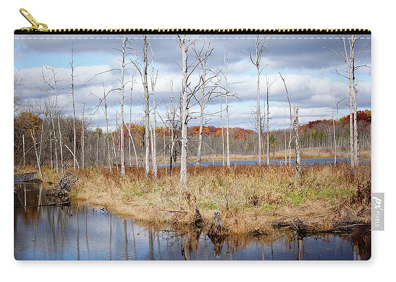 Michigan Carry-all Pouch featuring the photograph Fall in the Woods by Rich S