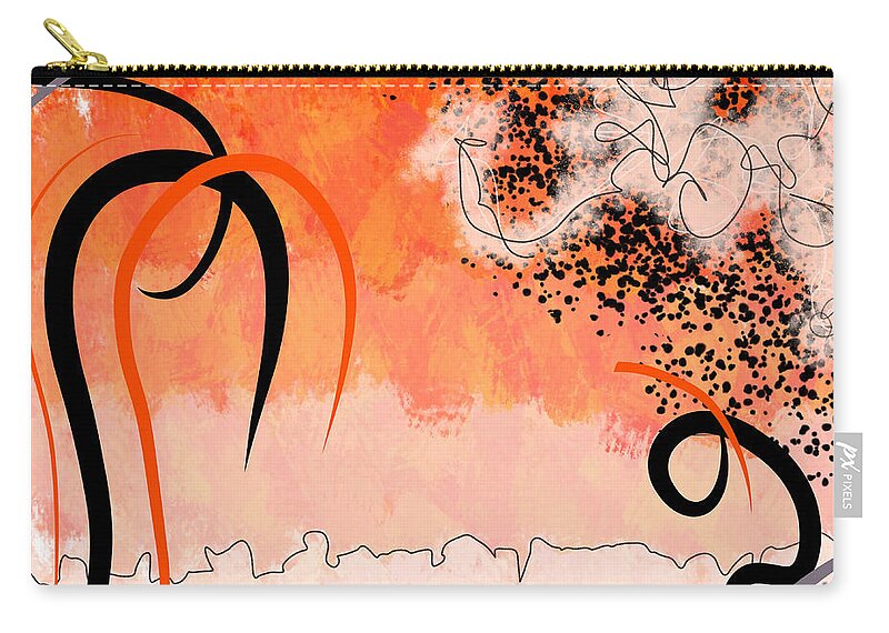 Fall Zip Pouch featuring the digital art Fall Journey by Amber Lasche