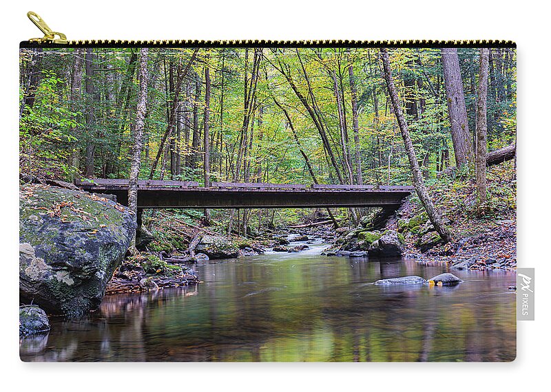 Fall Carry-all Pouch featuring the photograph Fall on Hornbeck's Creek by Ron Long Ltd Photography
