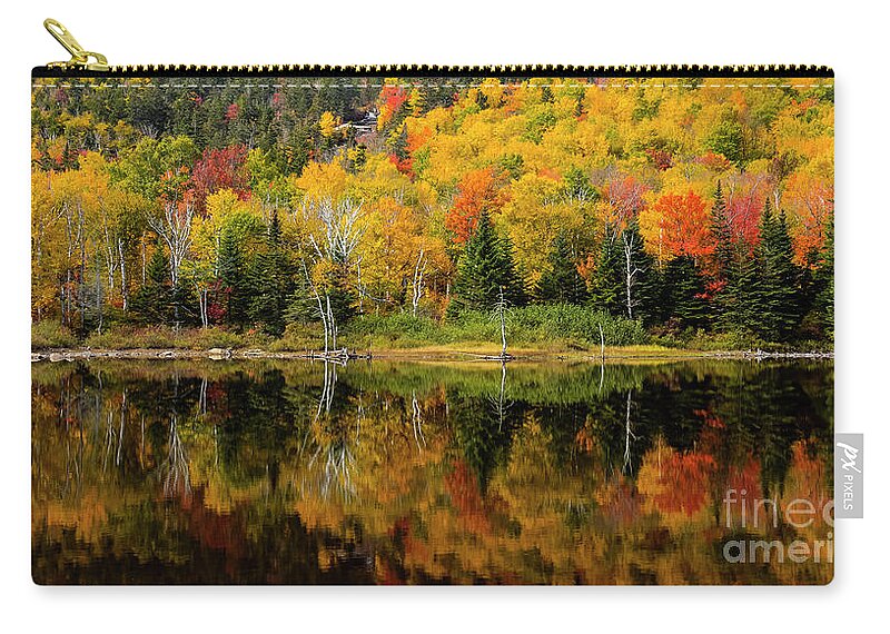 Landscape Zip Pouch featuring the photograph Fall Reflections by Seth Betterly