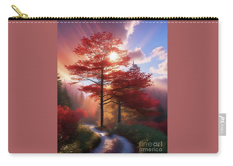 Fall Zip Pouch featuring the photograph Fall Walk by Teresa Jack