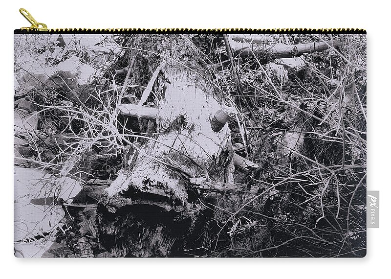 Tree Zip Pouch featuring the photograph Fallen Tree by Christopher Reed