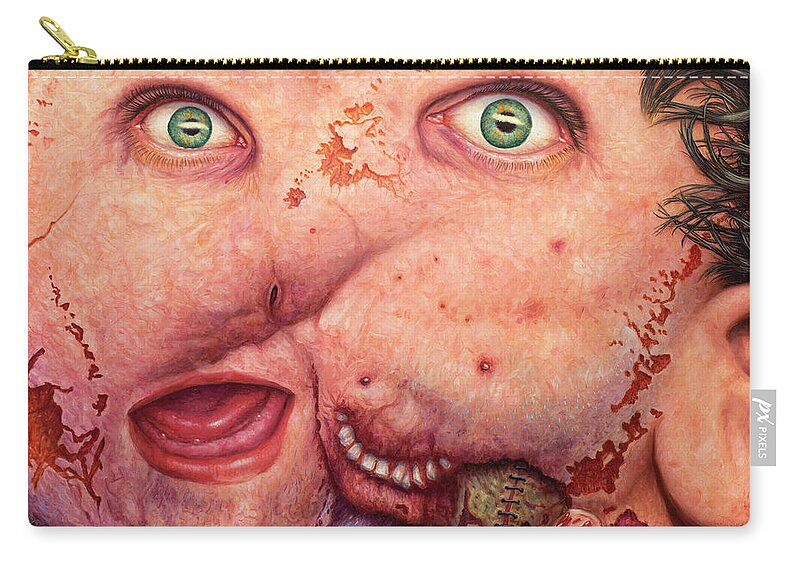 Gross Zip Pouch featuring the painting Falling Apart by James W Johnson