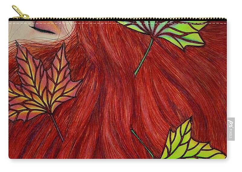 Kim Mcclinton Carry-all Pouch featuring the painting Falling by Kim McClinton