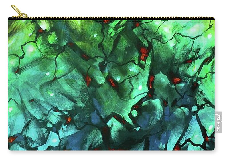 Abstract Zip Pouch featuring the painting  Falling by Michael Lang