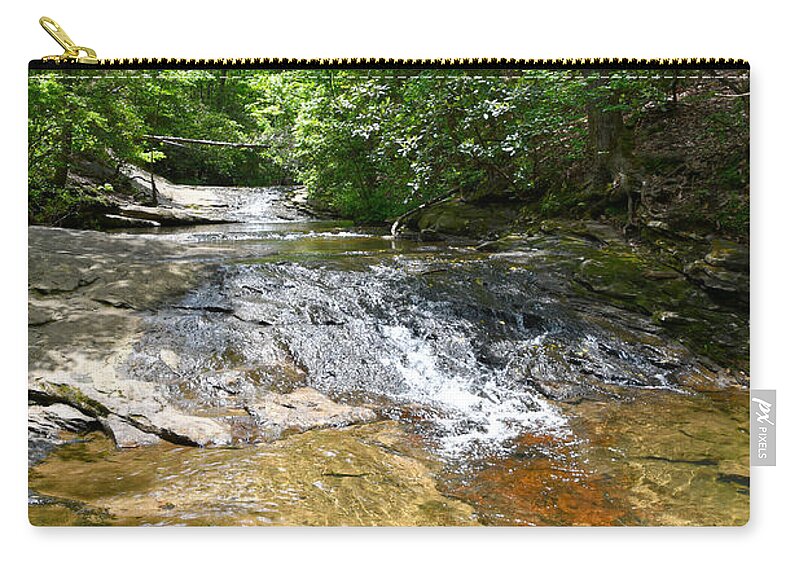 Falling Water Falls Zip Pouch featuring the photograph Falling Water Falls 2 by Phil Perkins