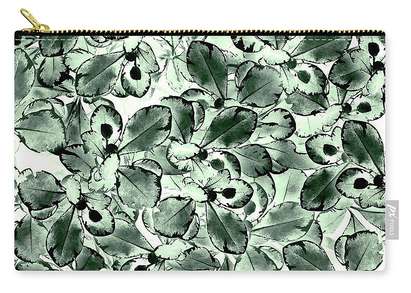 Leaves Zip Pouch featuring the photograph Fan of Foliage Inked by Vanessa Thomas