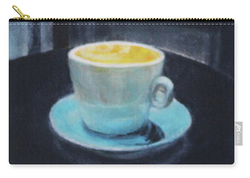 Coffee Zip Pouch featuring the painting Fancy A Cuppa? by Jane See